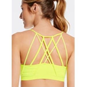 Fabletics Dash Sports Bra, Neon Yellon